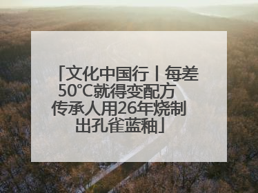 文化中国行丨每差50℃就得变配方 传承人用26年烧制出孔雀蓝釉