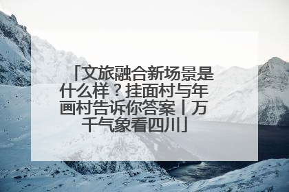 文旅融合新场景是什么样？挂面村与年画村告诉你答案丨万千气象看四川