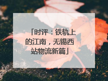 时评：铁轨上的江南，无锡西站物流新篇