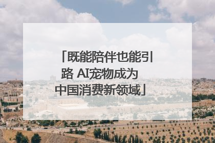 既能陪伴也能引路 AI宠物成为中国消费新领域
