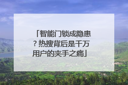 智能门锁成隐患？热搜背后是千万用户的夹手之痛