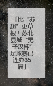比“苏超”更草根！苏北县城“男子汉杯”足球赛已连办35届