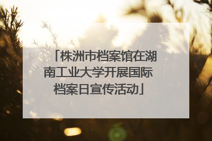 株洲市档案馆在湖南工业大学开展国际档案日宣传活动