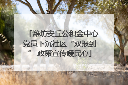潍坊安丘公积金中心党员下沉社区“双报到” 政策宣传暖民心