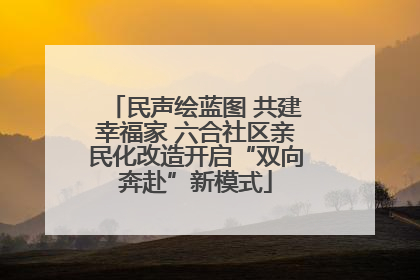 民声绘蓝图 共建幸福家 六合社区亲民化改造开启“双向奔赴”新模式