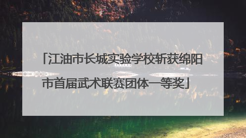江油市长城实验学校斩获绵阳市首届武术联赛团体一等奖