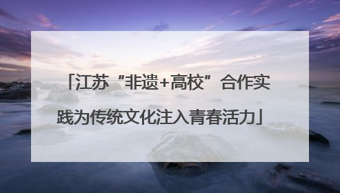 江苏“非遗+高校”合作实践为传统文化注入青春活力