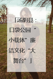 汤阴县：口袋公园“小载体”廉洁文化“大舞台”