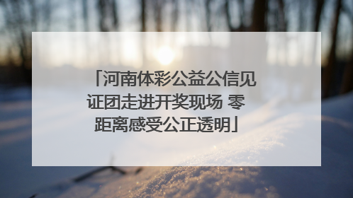 河南体彩公益公信见证团走进开奖现场 零距离感受公正透明
