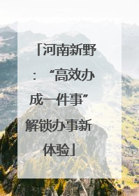 河南新野：“高效办成一件事”解锁办事新体验