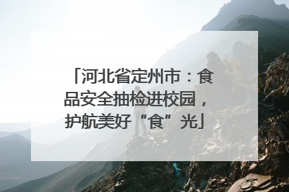 河北省定州市：食品安全抽检进校园，护航美好“食”光