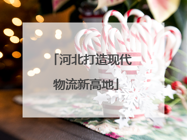 河北打造现代物流新高地