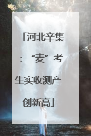 河北辛集：“麦”考生实收测产创新高