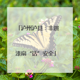 泸州泸县：非遗漆扇“话”安全