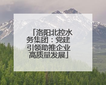 洛阳北控水务集团：党建引领助推企业高质量发展