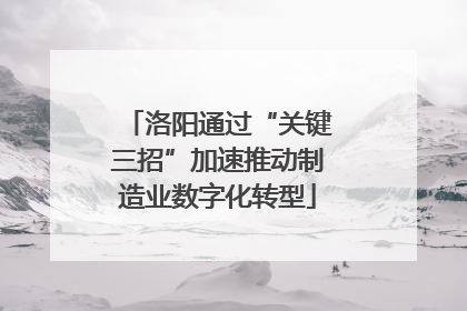 洛阳通过“关键三招”加速推动制造业数字化转型