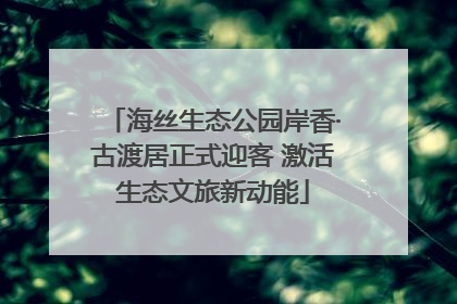 海丝生态公园岸香·古渡居正式迎客 激活生态文旅新动能