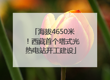 海拔4650米！西藏首个塔式光热电站开工建设
