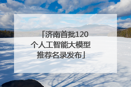 济南首批120个人工智能大模型推荐名录发布