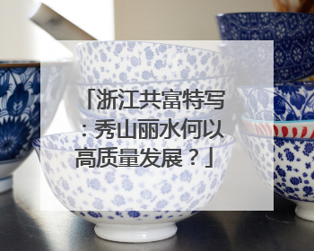 浙江共富特写：秀山丽水何以高质量发展？