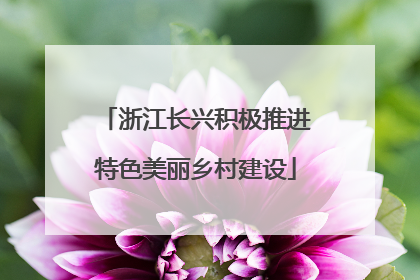 浙江长兴积极推进特色美丽乡村建设