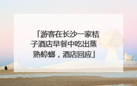 游客在长沙一家桔子酒店早餐中吃出蒸熟蟑螂，酒店回应
