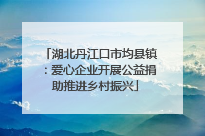 湖北丹江口市均县镇：爱心企业开展公益捐助推进乡村振兴