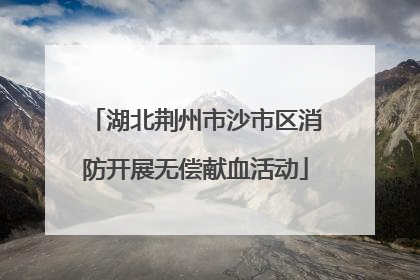 湖北荆州市沙市区消防开展无偿献血活动