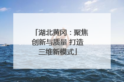 湖北黄冈：聚焦创新与质量 打造三维新模式