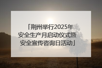 荆州举行2025年安全生产月启动仪式暨安全宣传咨询日活动