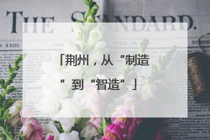 荆州，从“制造”到“智造”
