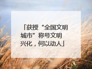 获授“全国文明城市”称号文明 兴化，何以动人