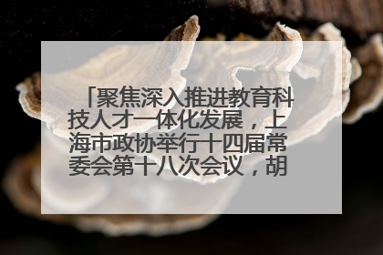 聚焦深入推进教育科技人才一体化发展，上海市政协举行十四届常委会第十八次会议，胡文容出席并讲话
