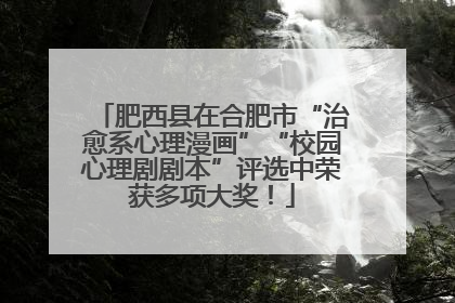 肥西县在合肥市“治愈系心理漫画”“校园心理剧剧本”评选中荣获多项大奖！