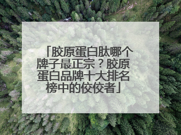 胶原蛋白肽哪个牌子最正宗？胶原蛋白品牌十大排名榜中的佼佼者