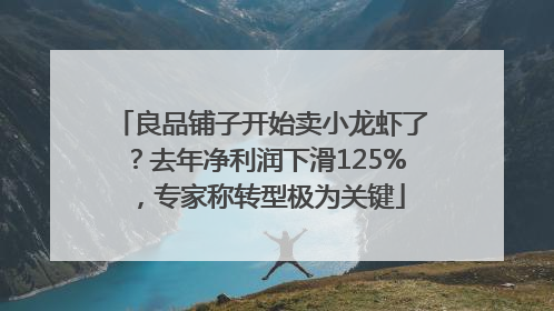 良品铺子开始卖小龙虾了?去年净利润下滑125%,专家称转型极为关键