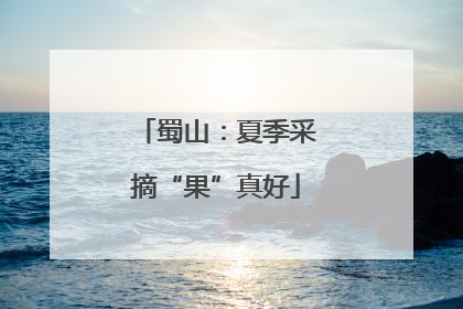 蜀山：夏季采摘“果”真好