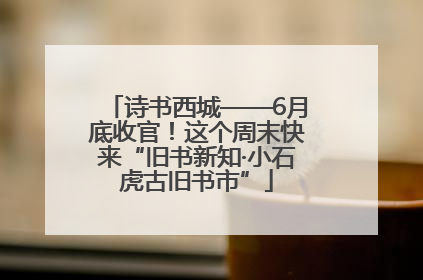 诗书西城——6月底收官！这个周末快来“旧书新知·小石虎古旧书市”