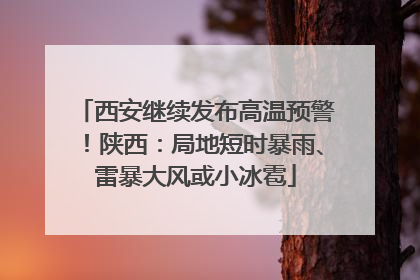 西安继续发布高温预警！陕西：局地短时暴雨、雷暴大风或小冰雹
