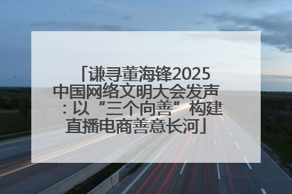 谦寻董海锋2025中国网络文明大会发声：以“三个向善”构建直播电商善意长河