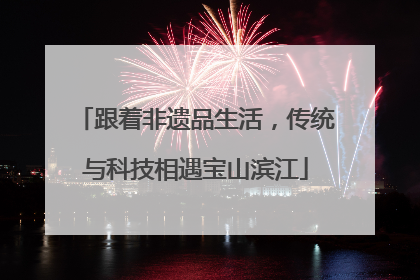 跟着非遗品生活，传统与科技相遇宝山滨江