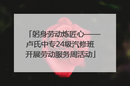 躬身劳动炼匠心——卢氏中专24级汽修班开展劳动服务周活动
