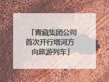 青藏集团公司首次开行塔河方向旅游列车