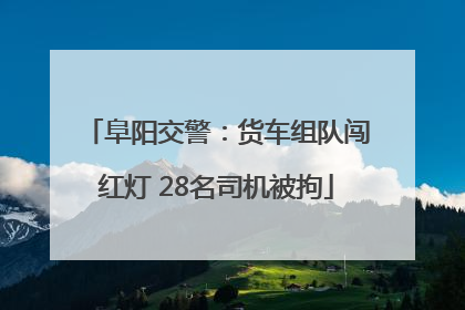 阜阳交警：货车组队闯红灯 28名司机被拘