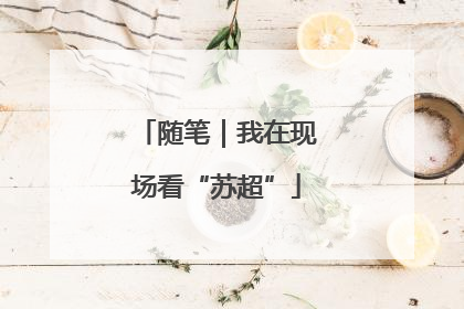 随笔｜我在现场看“苏超”