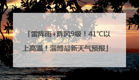 雷阵雨+阵风9级！41℃以上高温！淄博最新天气预报