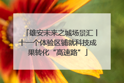 雄安未来之城场景汇丨十一个体验区铺就科技成果转化“高速路”