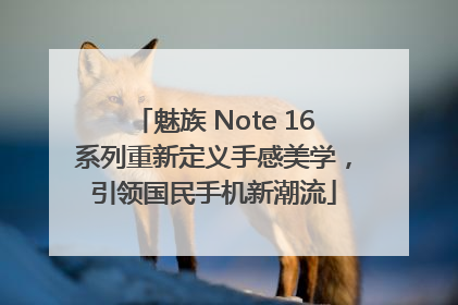 魅族 Note 16系列重新定义手感美学，引领国民手机新潮流