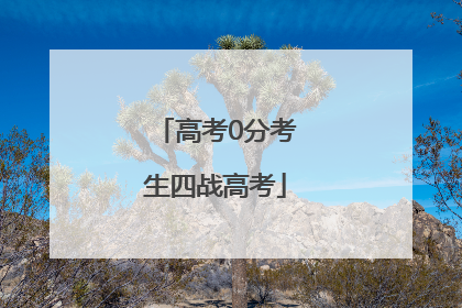 高考0分考生四战高考