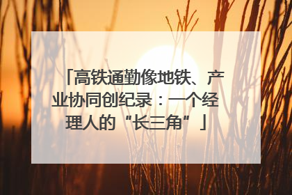 高铁通勤像地铁、产业协同创纪录：一个经理人的“长三角”